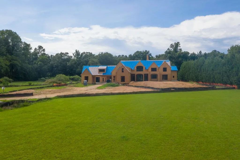 Berkeley Lake — construction progress, framing and roof underlayment